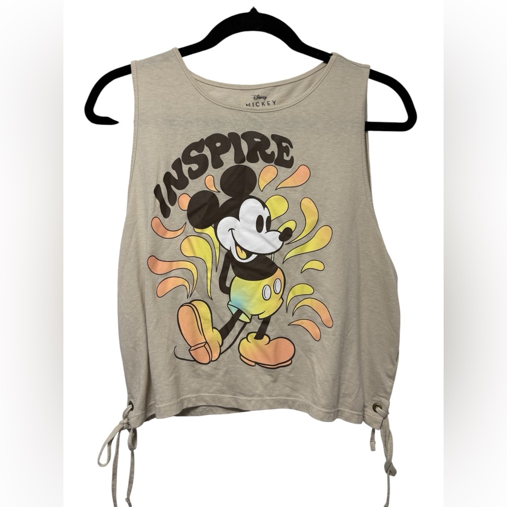Juniors Disney Mickey Mouse “Inspire” sleeveless top with side ties